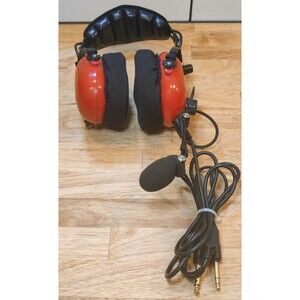Softcomm Red Baron C-40-10 Aviation Headset Dual GA Plugs Pilot Gear - Untested
